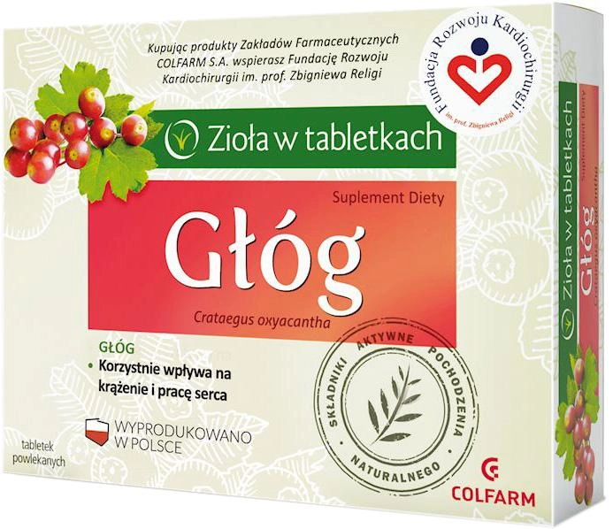 Suplement diety Colfarm Głóg 90 tabletek Wspiera Krążenie I Serce (5901130354504) - obraz 1