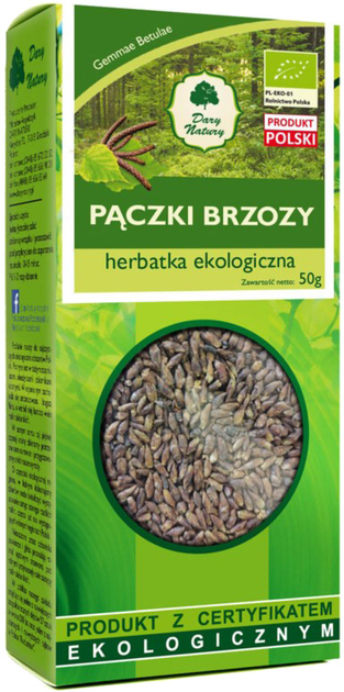 Herbata Dary Natury Brzoza Pączki Eko 50 g (5903246865097) - obraz 1