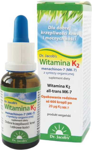 Suplement diety Dr Jacob'S Witamina K2 Na Krzepliwość Krwi 20 ml (4041246500875) - obraz 1