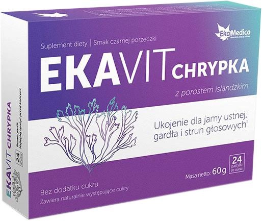 Suplement diety Ekamedica Ekavit Chrypka z porostem islandzkim 24 (5906874160961) - obraz 1
