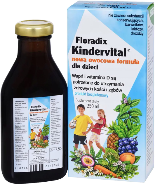 Suplement diety Floradix Kindervital 250 ml (4004148338854) - obraz 1