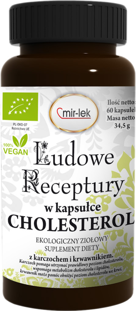 Suplement diety Mirlek Ludowe Receptury Cholesterol kapsułki BIO (5906660437413) - obraz 1