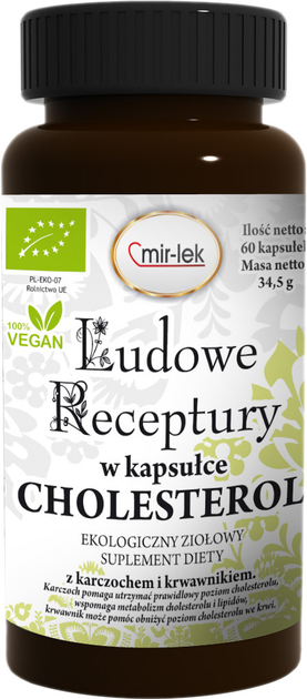Добавка для нормалізації холестерину Mirlek Народні рецепти 60 шт (5906660437413) - зображення 1