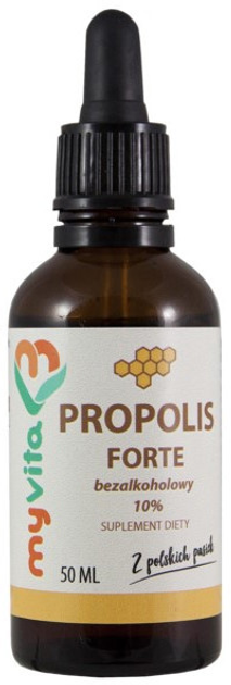 Suplement diety Myvita Propolis Bezalkoholowe Krople 10% 50 ml (5903021590800) - obraz 1