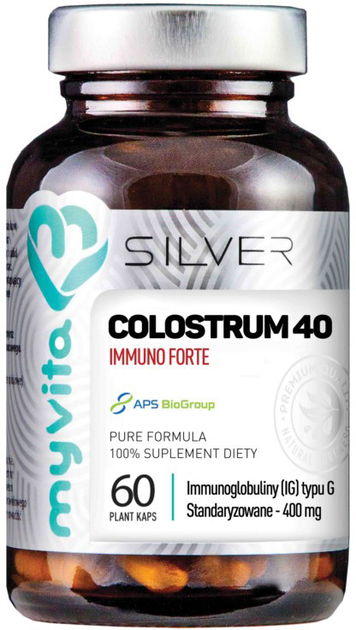 Suplement diety Myvita Silver Colostrum 40/400 mg 60 kapsułek (5903021591586) - obraz 1