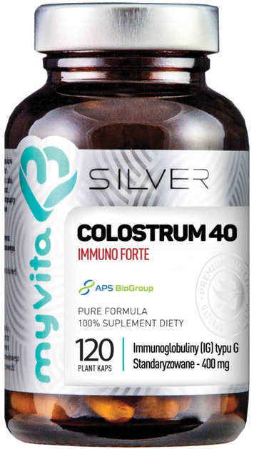 Suplement diety Myvita Silver Colostrum 40/400 mg 120 kapsułek (5903021591623) - obraz 1