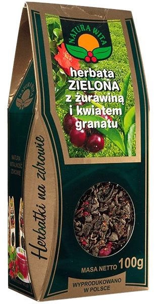 Herbata Zielona Natura Wita Z Żurawiną 100 g (5902194540421) - obraz 1