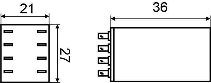 Проміжне реле 5А 2к 220V AC МY2 [A0090010005] АСКО - зображення 4
