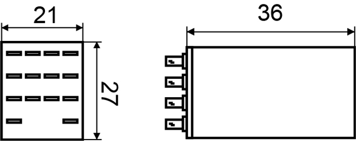 Колодка 3А 4к 220V AC МY4 для проміжного реле [A0090020005] PYF14A-E АСКО - зображення 4