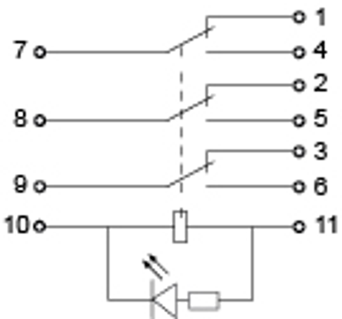 Проміжне реле 3А 3к 220V AC МY3 [A0090010007] АСКО - зображення 4