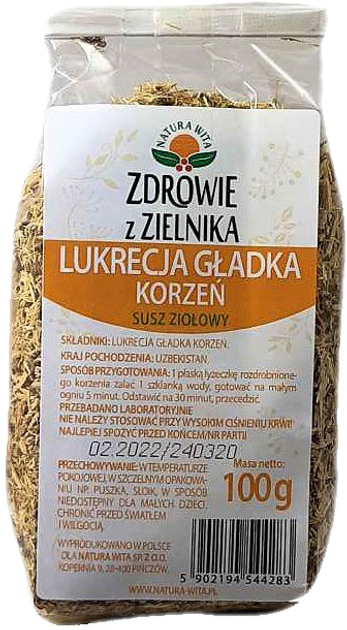 Herbata Natura Wita Lukrecja Gładka Korzeń 100g (5902194544283) - obraz 1