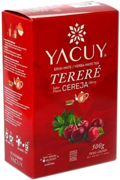 Чай Єрба Мате Yacuy Green Yerba Mate Terere з Вишнею 500 г (7896220549039) - зображення 1