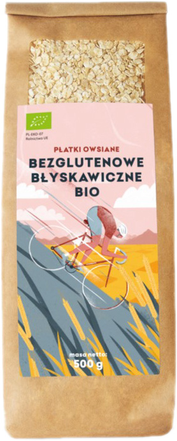 Вівсяні пластівці Pięć Przemian без глютена BIO 500 г (5902837810409) - зображення 1