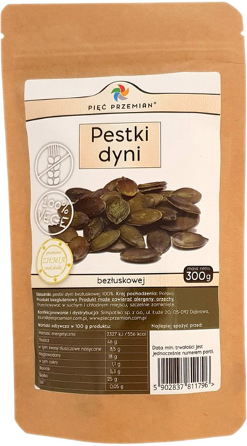 Pestki dyni Pięć Przemian 300g (5902837811796) - obraz 1