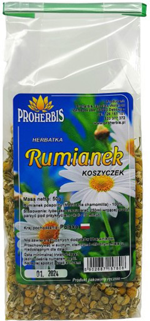 Herbatka Proherbis Rumianek koszyczek 50g (5902687157808) - obraz 1