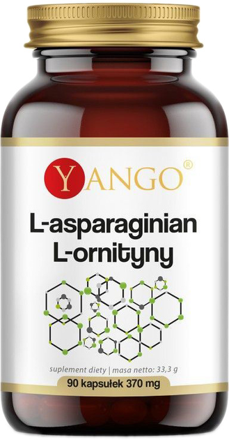 Дієтична добавка Yango L-аспарагінова кислота L-орнітин 90 капсул (5904194062057) - зображення 1