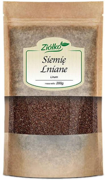 Suplement diety Ziółko Siemię Lniane brązowe ziarno 200g (5903240520251) - obraz 1