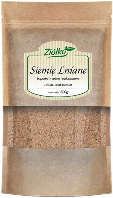 Suplement diety Ziółko Siemię Lniane brązowe mielone 500g (5904323160296) - obraz 1