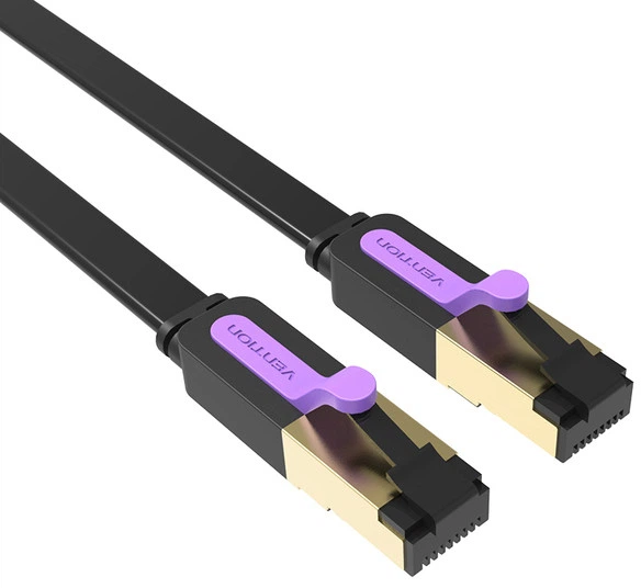 Патч-корд Vention CAT 7 SFTP Ethernet rj-45 - rj-45 8 жил 15 м Black (ICABN) - изображение 2