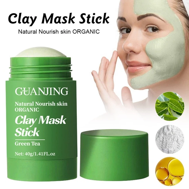 Комплект маска для лица зеленый чай 3 штуки Guanjing Green Tea Clay