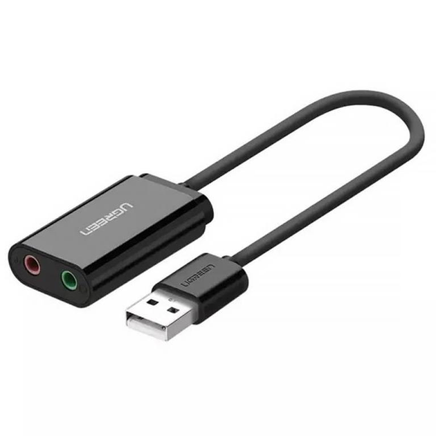 Звуковая карта UGREEN US205 USB 2.0 внешняя 15 см Black (30724) – фото ...