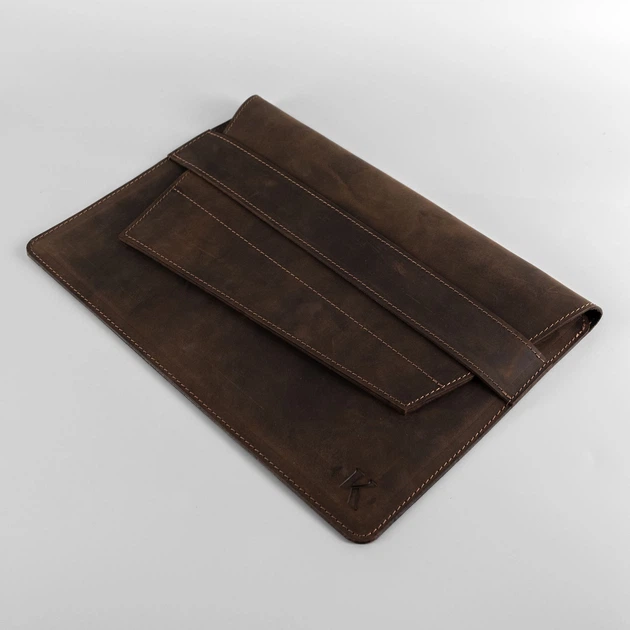 Шкіряний чохол для MacBook Air 13" (2018-2023) темно-коричневий вінтажний (case2-13-chocco-v) - изображение 2