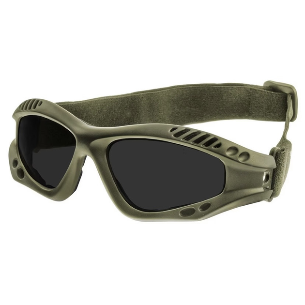 Тактичні окуляри Mil-Tec Commando Goggles Air Pro Smoke олива - зображення 1