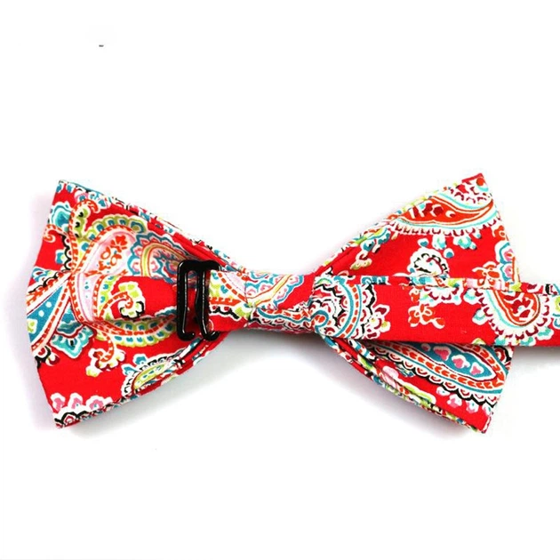 Бабочка Bow Tie House красная с узором в турецкие огурцы 10157 - изображение 2