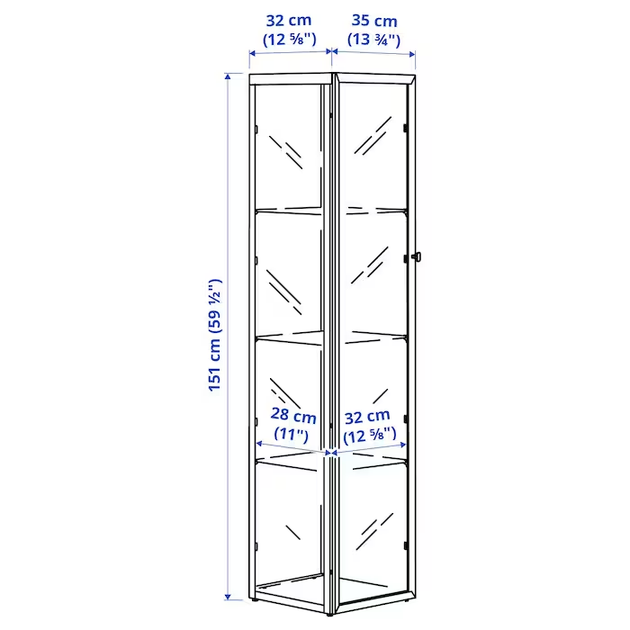 Шкаф-витрина BLALIDEN IKEA 005.205.19 черный - Фото 7 Шкаф-витрина BLALIDEN IKEA 005.205.19 черный - изображение 7