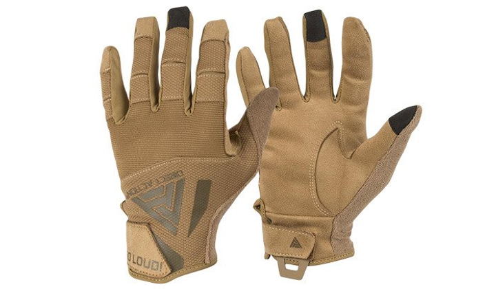 Рукавиці тактичні M Темний Койот Helikon-tex Direct Action Hard Gloves M Coyote Brown (GL-HARD-PES-CBR-B04-M) - изображение 1