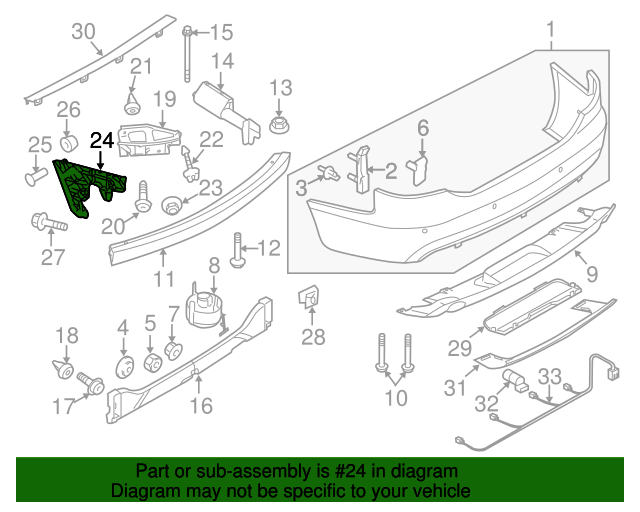 Крепление заднего бампера Audi A6 С6 2006-2011, левое, AVTM, 4F5807453, 181204955 - Фото 2 Крепление заднего бампера Audi A6 С6 2006-2011, левое, AVTM, 4F5807453, 181204955 - изображение 2