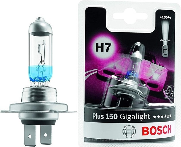 Автолампа H7 Gigalight+150% 12V 55W PX26d - блистер 1шт, (1987301137)