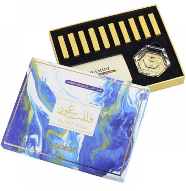 Hamidi Velvet Oud Luxury Bakhoor 10 sztuk pałeczek zapachowych (6294015148220) - obraz 1