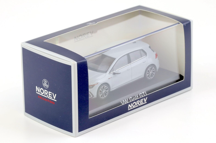 Модель автомобіля Volkswagen Golf 8 GTI Light Grey by Norev, Scale
