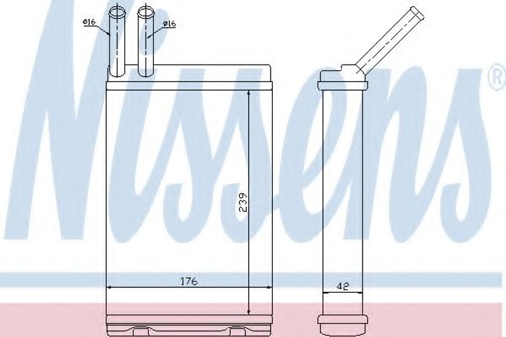 Радиатор отопителя 740/760/940/960/S90/V90 пр-во Nissens Nissens (73642) - изображение 1