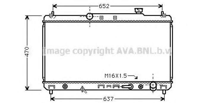 Радіатор охолодження CAMRY 22i AT 96-01 вир-во AVA Ava (TO2236) - зображення 1