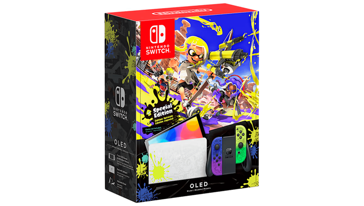 Консоль Nintendo Switch OLED Model HEG-001 Splatoon 3 Edition 64GB Green Violet - Фото 2 Консоль Nintendo Switch OLED Model HEG-001 Splatoon 3 Edition 64GB Green Violet - изображение 2