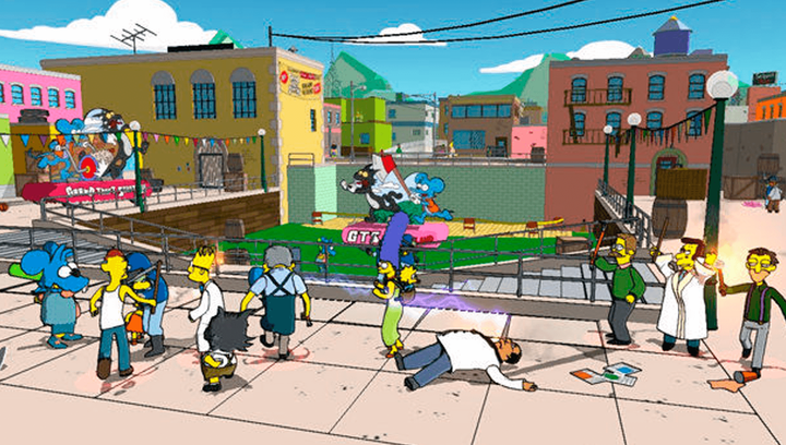 Игра Sony PlayStation Portable The Simpsons Game Английская Версия + Коробка Б/У - изображение 2