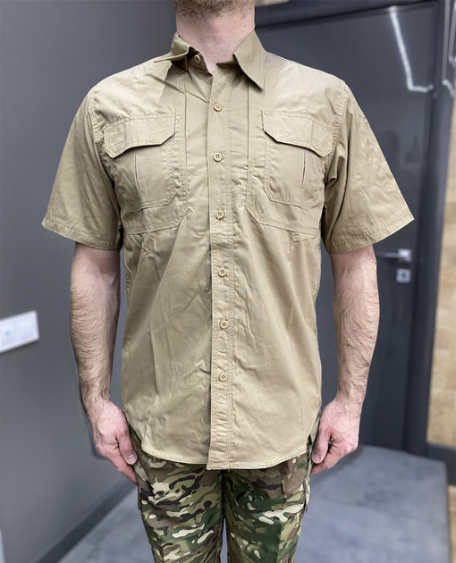 Армейская тенниска Yakeda, Койот рубашка с коротким рукавом, размер XXL - изображение 1