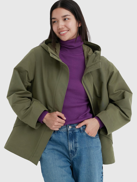 Ветровка с капюшоном женская Uniqlo 609153877 XS Зеленая (1159784929 ...