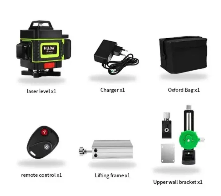 ㊼リピーターさま専用✨ Лазерний рівень HiLDA 4D 16 ліній з індикатором заряду акумулятора