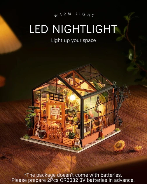 3D Румбокс "Теплица" Миниатюрный Кукольный Домик DIY DollHouse от RoboTime (DG104) - изображение 4