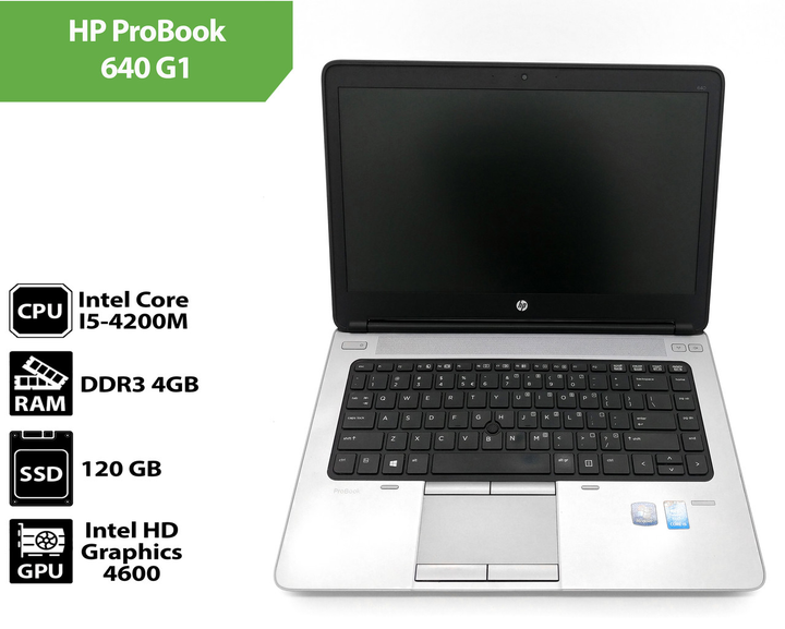 Ноутбук HP ProBook 640 G1 (14.0" / Intel Core I5-4200M / 4Gb / SSD ...