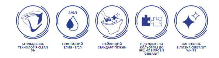 Унитаз подвесной CERSANIT Etiuda CleanOn K670-002 без сиденья для людей с ограниченными физическими возможностями - изображение 6