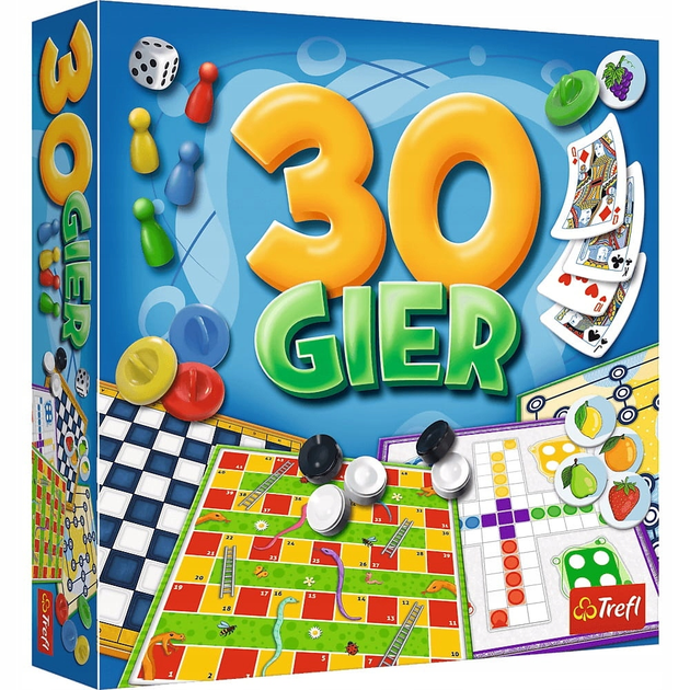 Gra planszowa w zestawie 30 gier tradycyjnych Trefl (2115) (5900511021158) - obraz 1