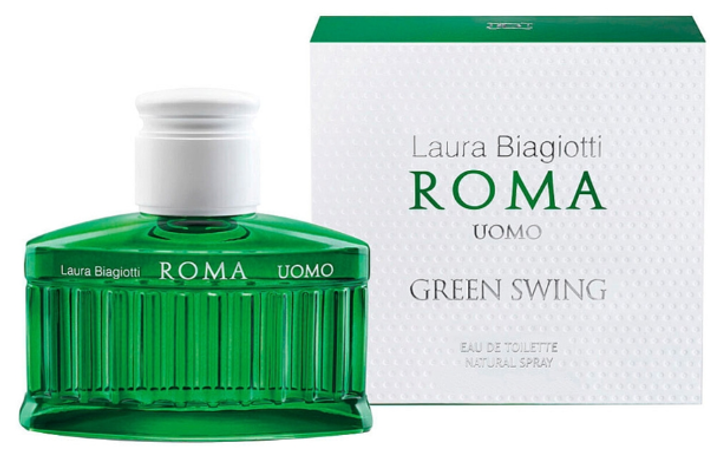 Туалетна вода для чоловіків Laura Biagiotti Roma Uomo Green Swing 75 мл (8058045430797) - зображення 1