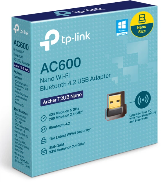 Wi-Fi/Bluetooth адаптер TP-LINK Archer T2UB Nano (ARCHER T2UB NANO) - зображення 5