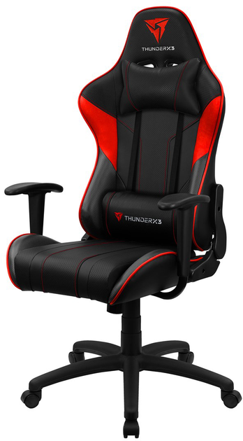 Fotel gamingowy Aerocool EC3 AERO-EC3-BR Czerwono-czarny - obraz 2