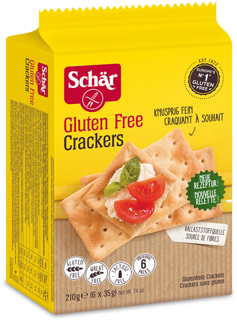 Крекери без глютену Dr. Schar Crackers 210 г (8008698003503) - зображення 1