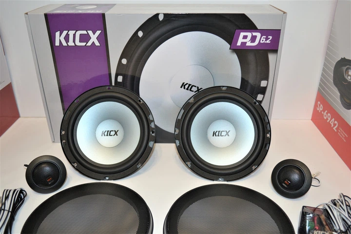 Автомобильная компонентная акустическая система Kicx PD 6.2 динамики 16 см 150ват шестнадцатки колонки в карты - Фото 4 Автомобильная компонентная акустическая система Kicx PD 6.2 динамики 16 см 150ват шестнадцатки колонки в карты - изображение 4